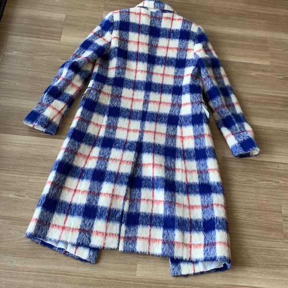SAM New York brushed wool multicolored plaid women’s size small coat - Picture 3 of 17